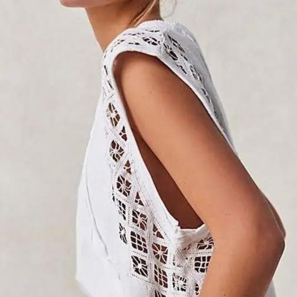 FREE PEOPLE table for two tee sleeveless Sz L NEW - Picture 2 of 10